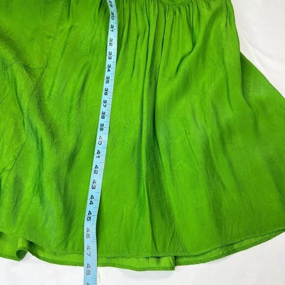 Toast Tiered Crinkle Twill Dress Spruce Green Midi Asymmetric Oversized Medium - Picture 10 of 14